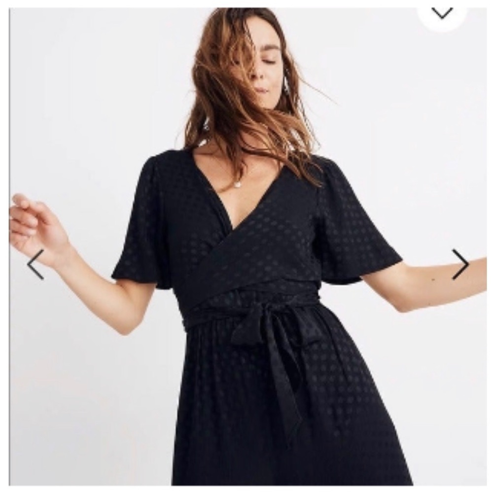 Madewell jumpsuit. Black with polka dots